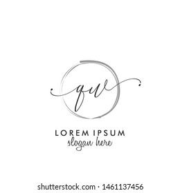 QW Initial beauty monogram logo vector