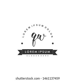 QW Initial beauty monogram logo vector