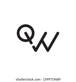 QW initial letter logo template vector icon design