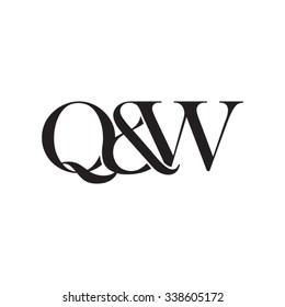 Q&W Initial logo. Ampersand monogram logo