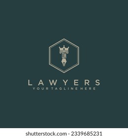 QW initials design modern legal attorney law firm lawyer advocate consultancy business logo vector