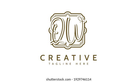 QW-Initialen, Logo-Vektorgrafik