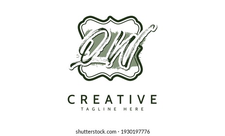 QW Initials, handwriting logo vector