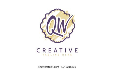 QW-Initialen, Logo-Vektorgrafik