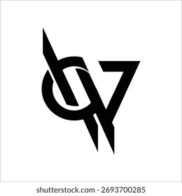 Diseño del Vector del fondo de la letra de QW, diseño del logotipo de QW.