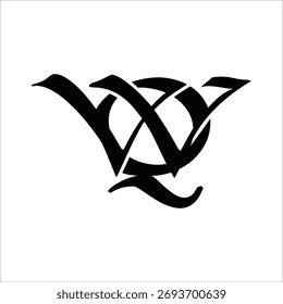 QW letter background vector design, QW logo design.