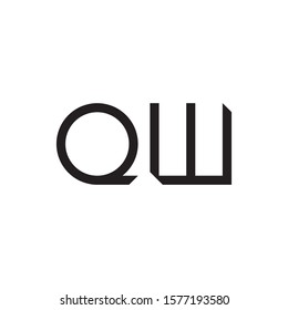 QW letter logo template vector icon design
