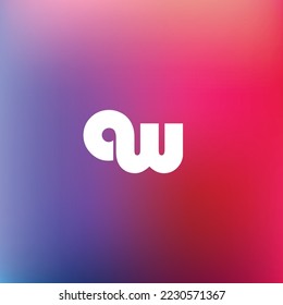 Diseño del logotipo QW vector icónico y moderno