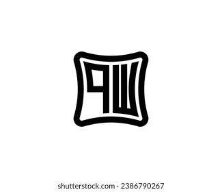 Plantilla vectorial de diseño de logotipo QW