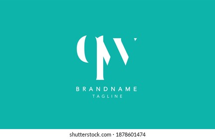 QW Lowercase Letter Initial Icon Logo Design Vector Illustration