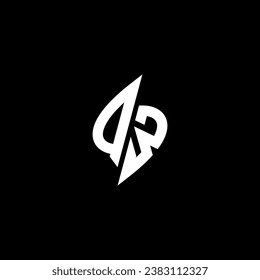 QW monogram esport logo design with cool shape concept in vector
