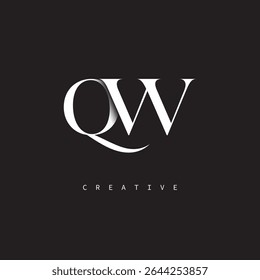 QW Monogram Logo Mínimo Elegante Letra marca para Luxo, Moda   Marcas criativas	
