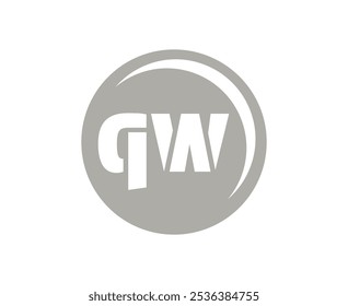 QW sport emblem or team logotype. Ball logo with a combination of Initial letter Q and W for balls shop, sports company, training, club badge. Vector illustration.