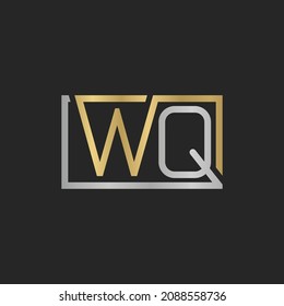 QW, WQ, Resumen diseño inicial de logotipo de letra monograma