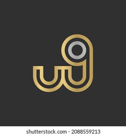 QW, WQ, Abstract initial monogram letter alphabet logo design