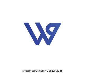 QW WQ logo design vector template