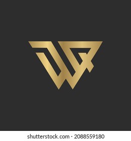 QW, WQ, W AND Q Abstract initial monogram letter alphabet logo design