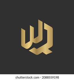 QW, WQ, W AND Q Abstract initial monogram letter alphabet logo design
