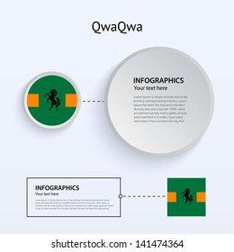 QwaQwa Country Set of Banners on gray background for Infographic and Presentation. Vector illustration.