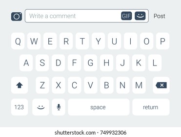 qwerty button on smartphone