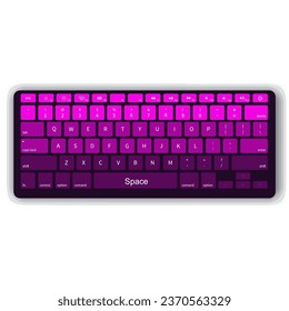 qwerty qwerty keyboard Vector illustration of white modern laptop keyboard
