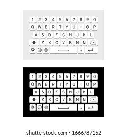 Qwerty Smart Phone Keyboard Layout Vector Illustration Template