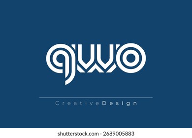 QWO Criativo único moderno carta Logo Design. Elegante Monograma Logo Design com elementos decorativos e tipografia