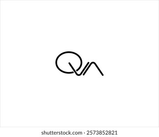 QW-QVA letters logo, monogram vector design.