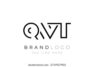 Diseño de logotipo de letra abstracta QWT. Diseño moderno del logotipo del negocio con tipografía Abstractas y estilo contemporáneo