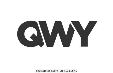 QWY logo design template with strong and modern bold text. Initial based vector logotype featuring simple and minimal typography. Trendy company identity ideal for businesses brand presence.