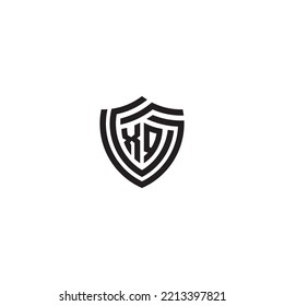 QX concepto de escudo de línea abstracto en un diseño profesional de alta calidad que se imprimirá en cualquier medio de impresión