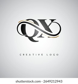 QX Infinity Monogram Logo – Elegant Modern Letter mark Design with Luxury Loop and Stylish Branding Symbol
