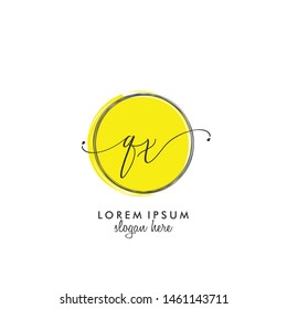 QX Initial beauty monogram logo vector
