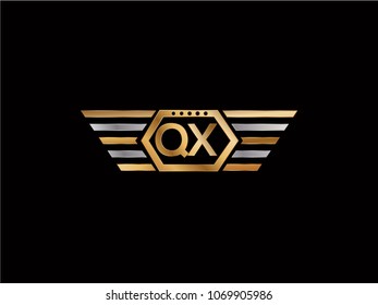 QX initial box shape Logo design