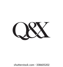 Q&X Initial logo. Ampersand monogram logo