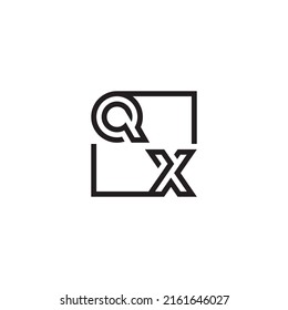Cartas iniciales con logotipo QX en un diseño profesional de alta calidad que se imprimirán en cualquier medio de impresión