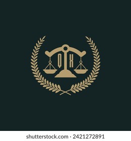 QX initials for law firm logo icon design vector image