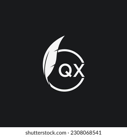 QX initials lawyer logo image logo vector