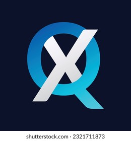 QX letter colorful logo in the circle. Vector Logo Illustration.