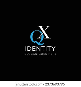 QX letter logo creative design with vector graphic QX simple and modern logo