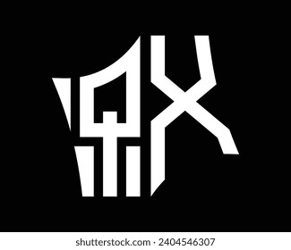 Design-Vektorgrafik von QX-Buchstaben
