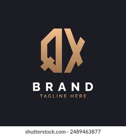 QX Logo Design. Modern, Minimal, Elegant and Luxury QX Logo. Alphabet Letter QX Logo Design for Brand Corporate Business Identity.