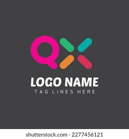 QX logo design with tagline