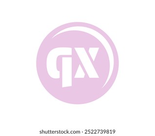 QX sport emblem or team logotype. Ball logo with a combination of Initial letter Q and X for balls shop, sports company, training, club badge. Vector illustration.