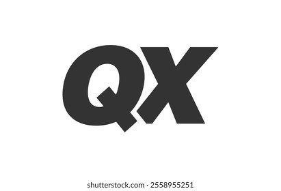 QX Techno Editable Font Logo For Corporate Branding. Bold, Futuristic Design With Unique Typographic Ideas. Minimal Custom Type And Dynamic Letter Variations For Promotion, Printing, And Book Titles