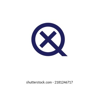 Plantilla de vector de diseño de logotipo QX