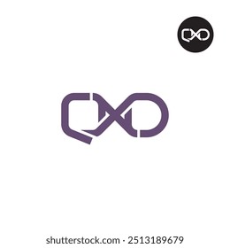 Diseño de monograma de letra de logotipo QXD