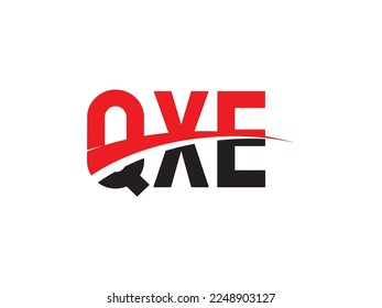 QXE Letter Initial Logo Design Vector Illustration