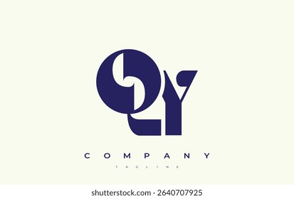 QY Abstract Geometric Logo Design. Modern and elegant logo design with simplistic typography elements, showcasing branding excellence.