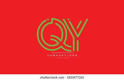 QY abstract initials monogram letter text alphabet logo design
